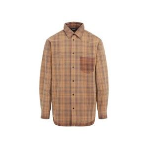 Egonlab Plaid Cotton Shirt With Chest Pocket And Relaxed Fit - NWT